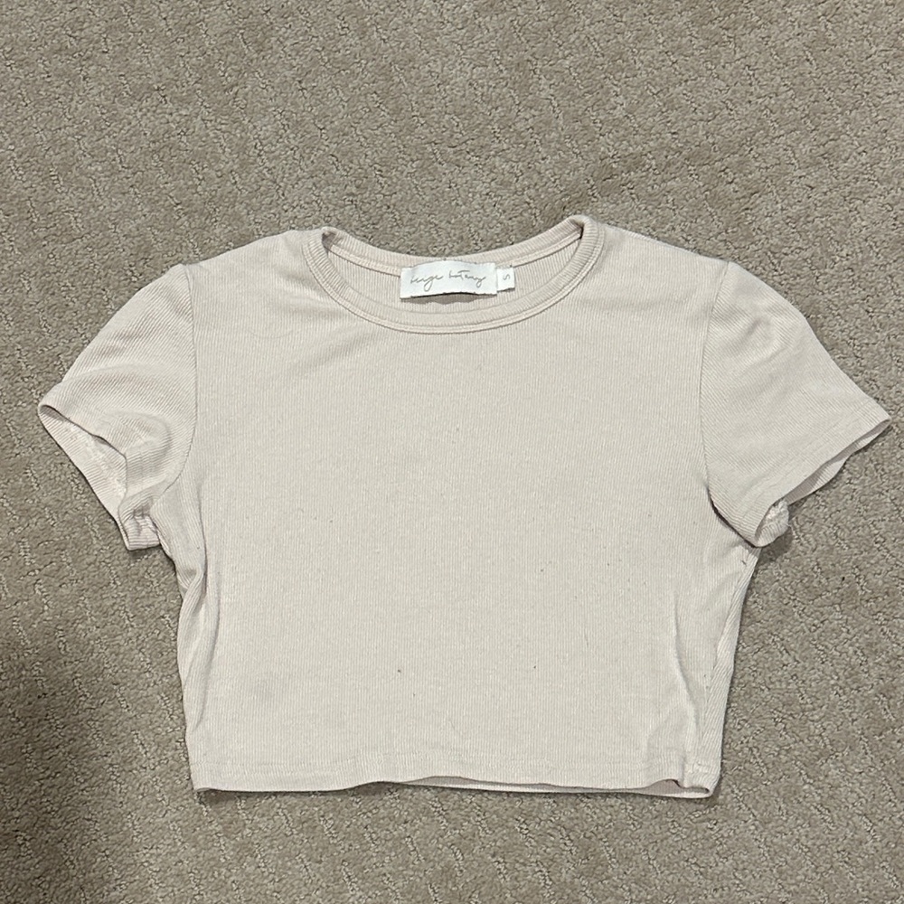 Beige Crop Top